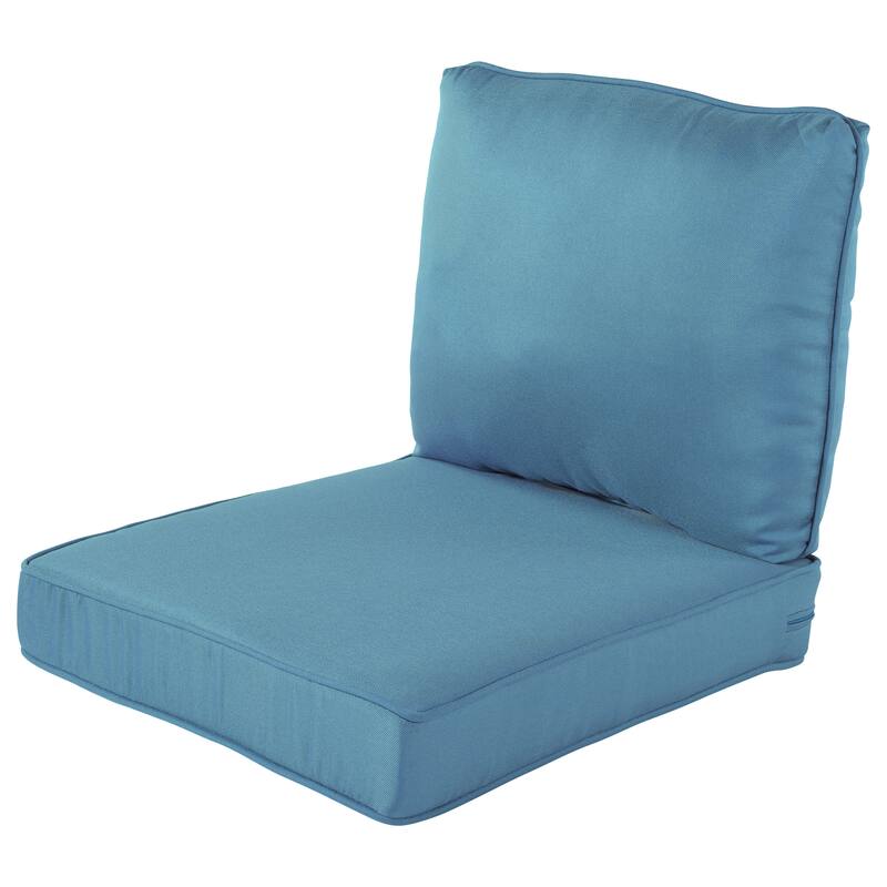 Haven Way Universal Outdoor Deep Seat Lounge Chair Cushion Set - 24x24 - Sky Blue