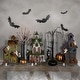 preview thumbnail 7 of 6, LED Lighted Ghostly Haunted House Halloween Decoration - 20"
