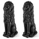 preview thumbnail 34 of 63, Glitzhome Set of 2 MGO Majestic Sitting Guardian Lion Statues Porch Sculpture Outdoor Indoor