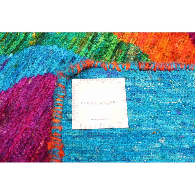 ECARPETGALLERY Hand-knotted Opulence Blue Silk Rug - 3'11 x 6'0