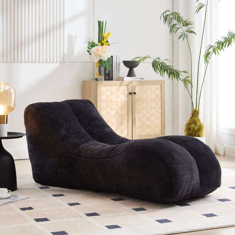 Bean Bag Sofa Chair for Adults Filled with High-quality Sponge That Is Plump And Elastic Fitting the Curves of the Human Body - Black
