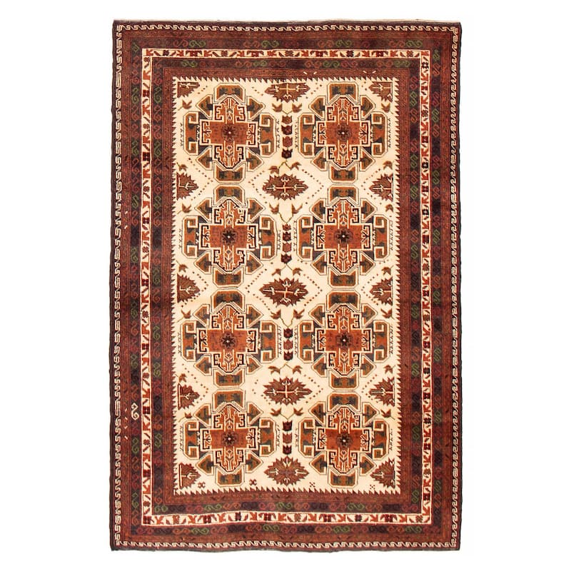 Teimani Ivory Rug 3'9" x 6'0" - 3'9 x 6'0 - Ivory - 3'9 x 6'0