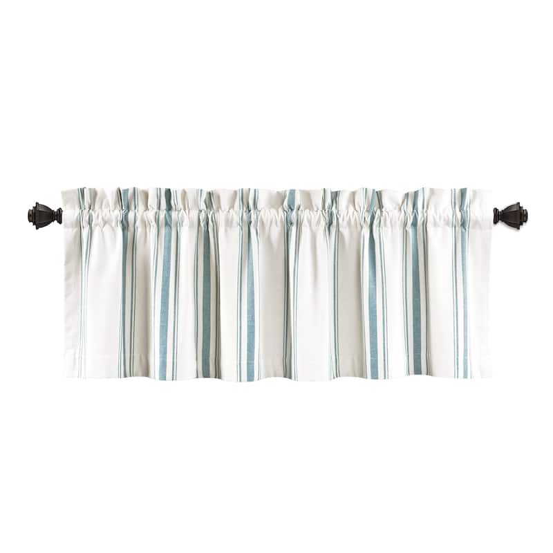 Lush Decor Farmhouse Stripe Yarn Dyed Recycled Cotton Valance Single