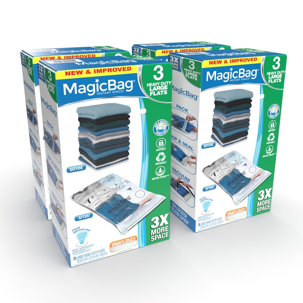 Magicbag Original Flat Instant Space Saver Storage - Medium - 3 Pack
