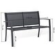 preview thumbnail 2 of 7, Sigtua Dark Gray 4-Piece Steel Outdoor Patio Seating Set