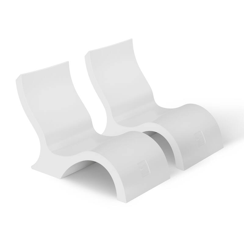 Ledge Lounger - Signature Lowback Chair - for in-Pool or On-Deck Use - Water Depths 0-9" - Set of 2