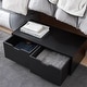 preview thumbnail 1 of 5, Yak About It® Underbed Rolling Drawers by DormCo Black