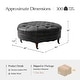 preview thumbnail 27 of 25, HULALA HOME Idalia Traditional Genuine Leather Ottoman with Caster Wheels and Solid Wood Legs