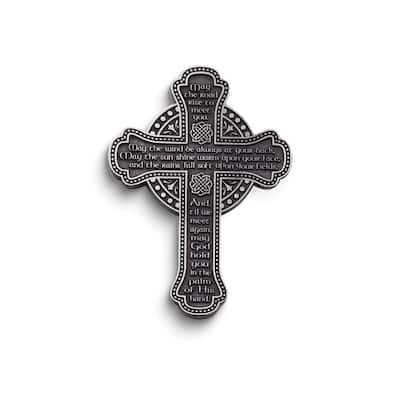 Curata Irish Blessing Pewter Finish Wall Cross