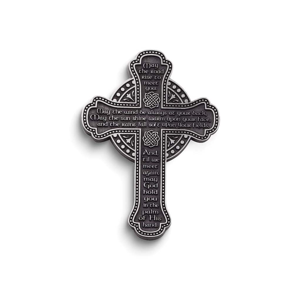 Curata Irish Blessing Pewter Finish Wall Cross