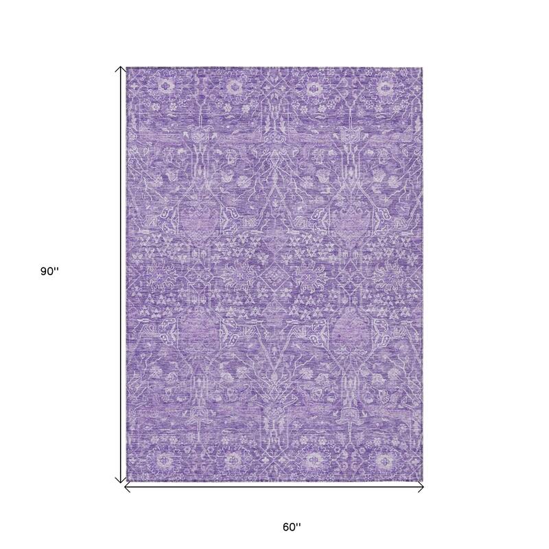 HomeRoots Floral Transitional Rectangle Outdoor Rug