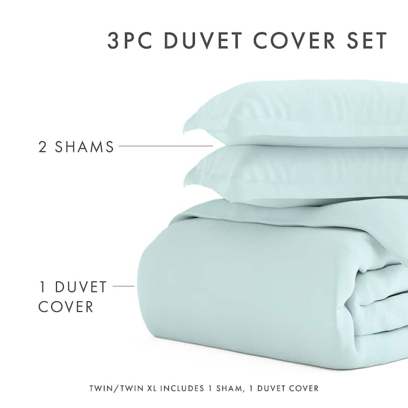 Soft Essentials Oversized 3-piece Microfiber Duvet Cover Set