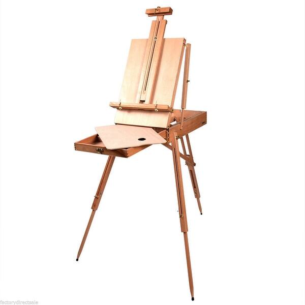 Shop Costway French Easel Wooden Sketch Box Portable Folding