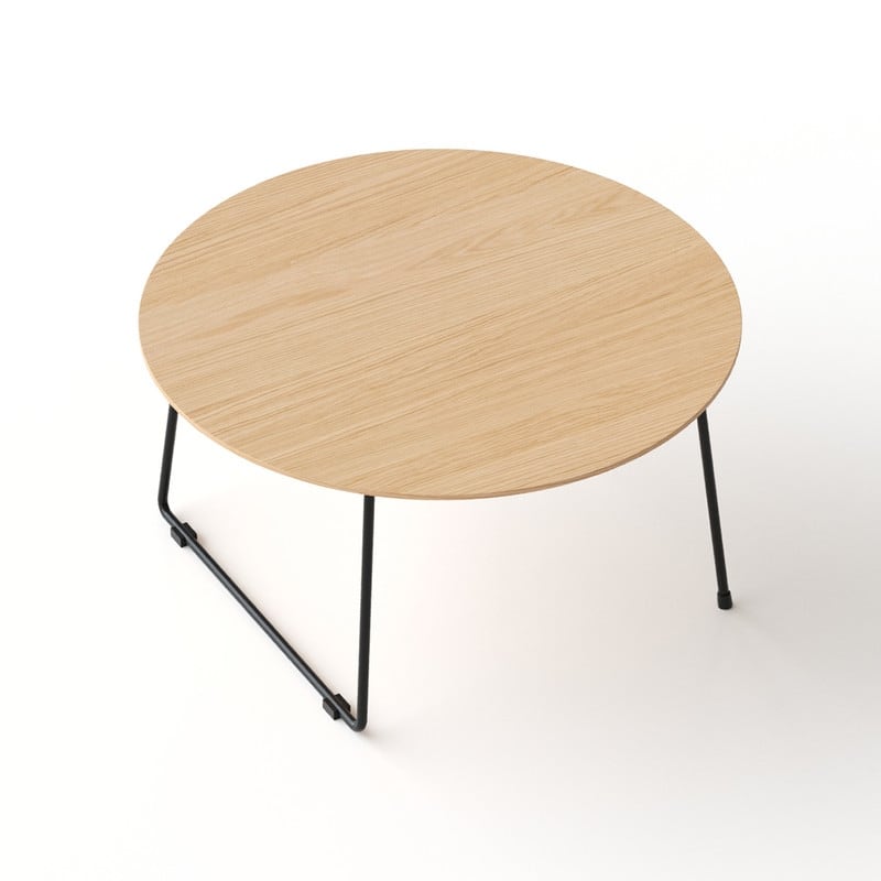 Modern Coffee Table - Minimalist Oak Veneer Centerpiece for Living Room & Small Spaces