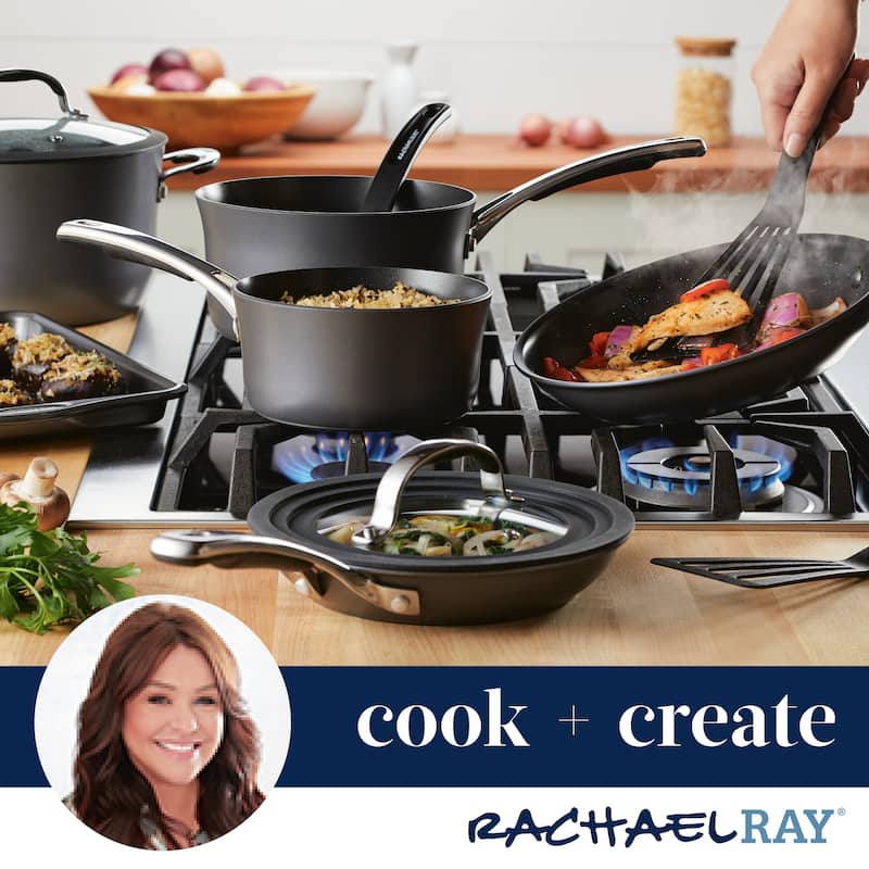 Rachael Ray Cook + Create Hard Anodized Nonstick Saucier Sauce Pan with