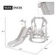 preview thumbnail 27 of 28, Indoor & Outdoor Toddler Freestanding Slide and Swing Set 3 in 1 with Basketball Hoops Combo
