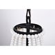 preview thumbnail 13 of 13, Roly 16 Inch White Beads Bohemian Pendant Chandelier 1-Light