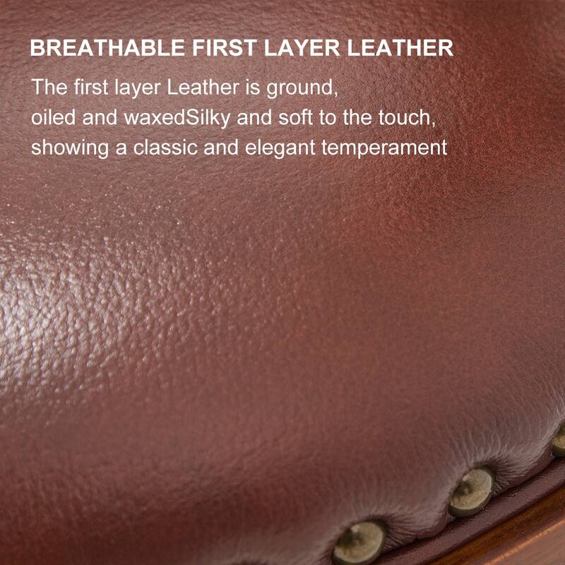 Cow Print Leather Swivel Bar Stool with Back, Wooden Frame & 360-Degree Spin, Bar Height, Brown