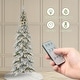 preview thumbnail 8 of 58, Glitzhome Pre-Lit Flocked Pencil Spruce Artificial Christmas Tree with Warm White Lights
