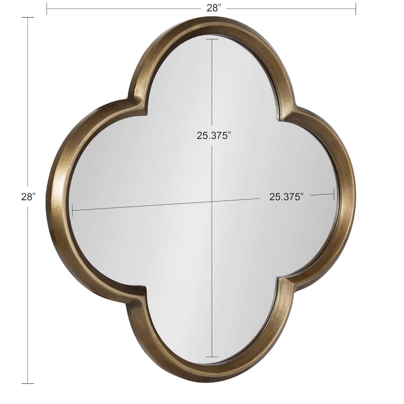 Kate and Laurel Krisi Scalloped Framed Wall Mirror