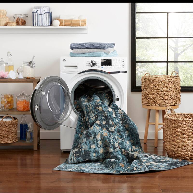 Everwash Treasure Eloise Modern Geometric Machine Washable Area Rug
