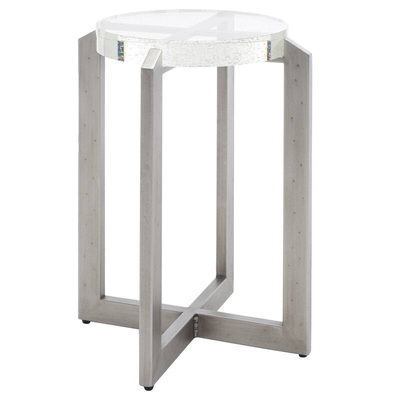 SAFAVIEH Couture Pixie Round Bubble Glass Accent Table - 15"W x 15"D x 21"H