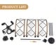 preview thumbnail 12 of 34, 4-Light Circle Hanging Candlestick Linear Foyer Chandelier Lighting Fixture for Dining Room Kitchen Island