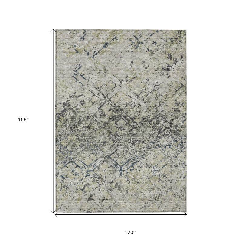 HomeRoots Geometric Transitional Rectangle Outdoor Rug