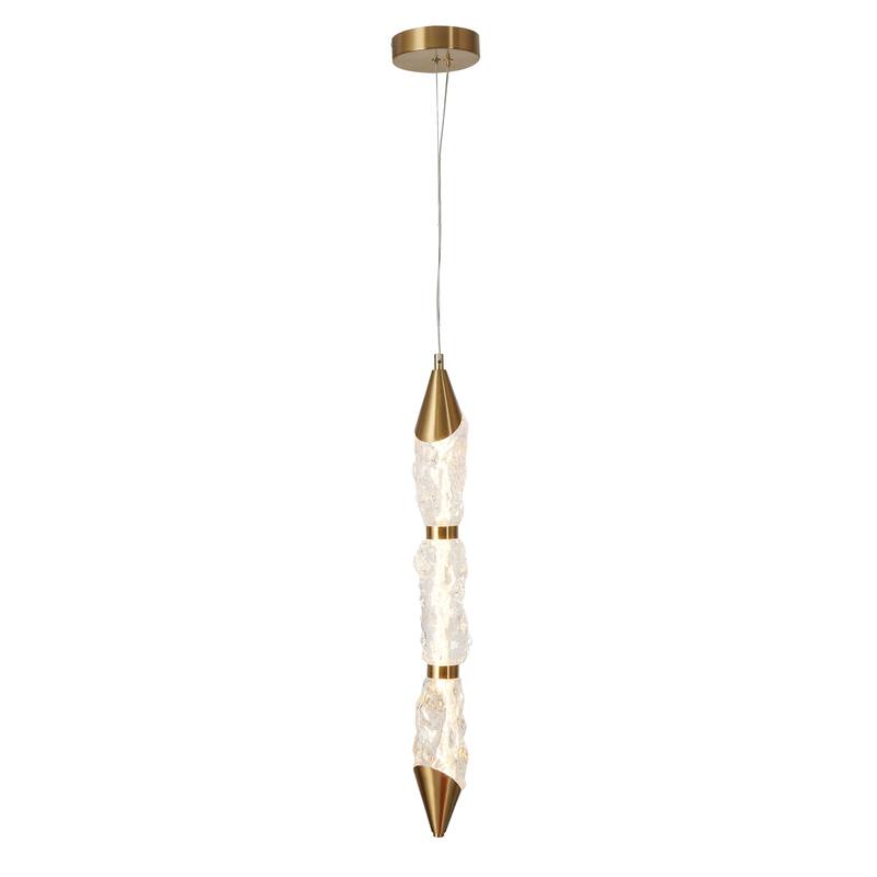 Modern LED 1-Light Gold Pendant Light for Kitchen Island Living Room