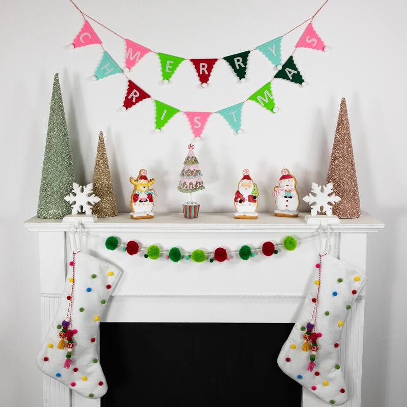 45" Multi "Merry Christmas" Banner Garland - Unlit
