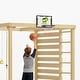 preview thumbnail 14 of 14, Backyard Playground Set with Rock Climbing Wall, Dual Climbing Ladders, Flying Saucer Swing & Gym Rings, Solid Cedar Wood Frame