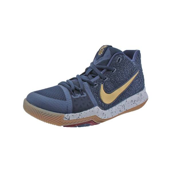 Shop Nike Boys Kyrie 3 Basketball Shoes Colorblock Mids