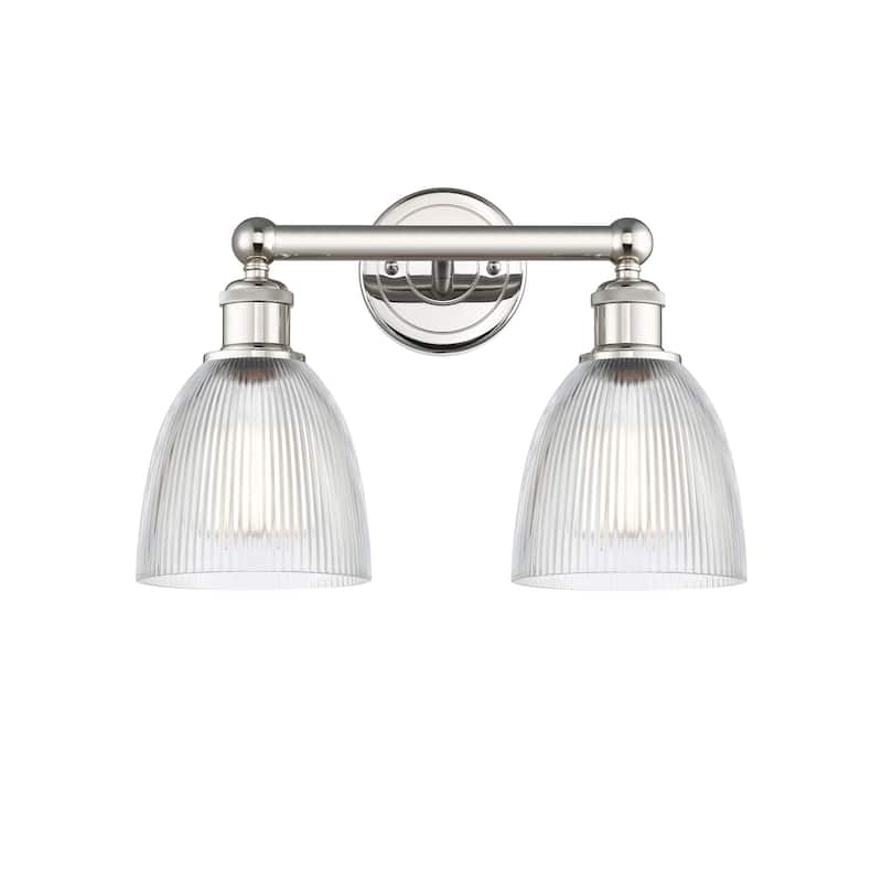 Innovations Lighting 616-2W-12-15 Castile Vanity Castile 2 Light 15" - Polished Nickel / Clear