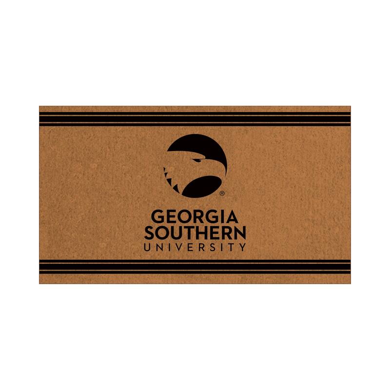 Georgia Southern University Monochrome Indoor/Outdoor Coir Door Mat - 28" x 16"