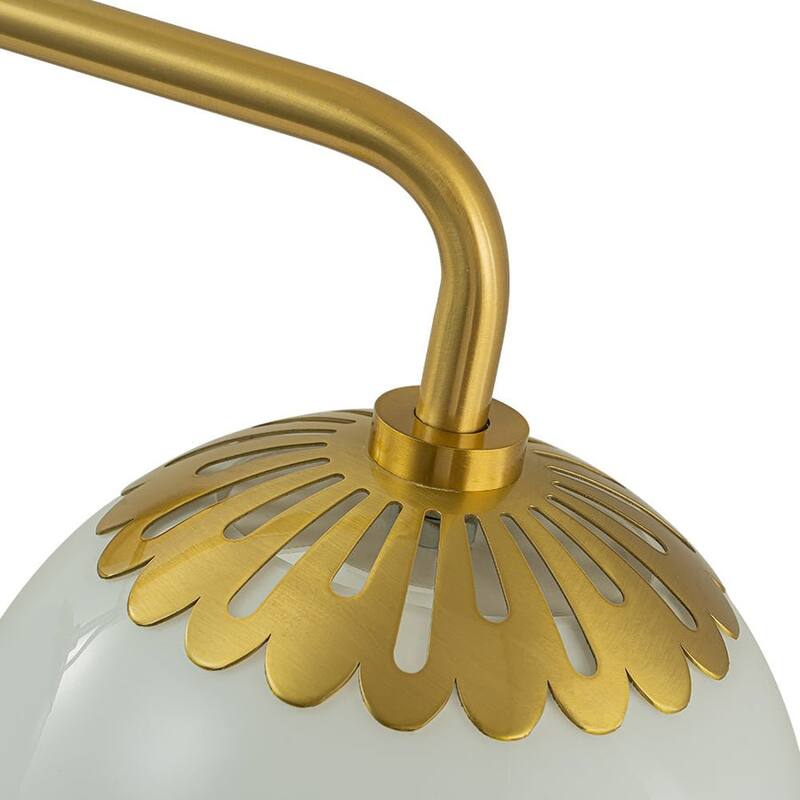 3-Light Opal Glass Bubble Brass Bathroom Vanity Light - 23in