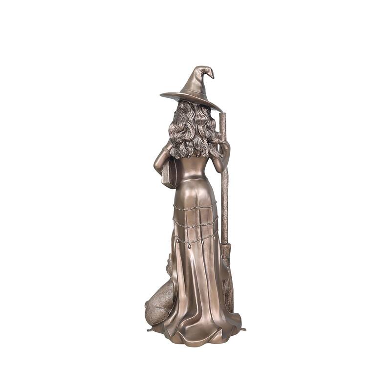 Standing Witch with Cat Outdoor Garden Halloween Statue - 54"