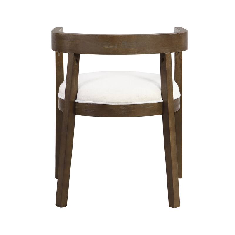 Ladieu Fabric and Wood Tub Dining Chairs （Set of 2）by Christopher Knight Home