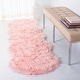 preview thumbnail 17 of 85, SAFAVIEH Faux Sheep Skin Shona 2.4-inch Thick Rug 2'6" x 6' Runner - Pink