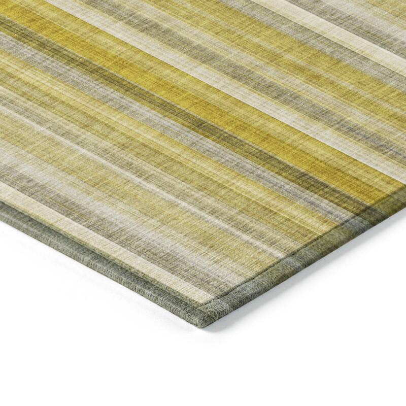 Machine Washable Indoor/ Outdoor Striped Chantille Rug