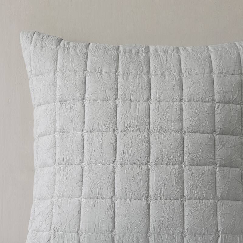 Cocoon Quilt Top Euro Sham by N Natori - Grey
