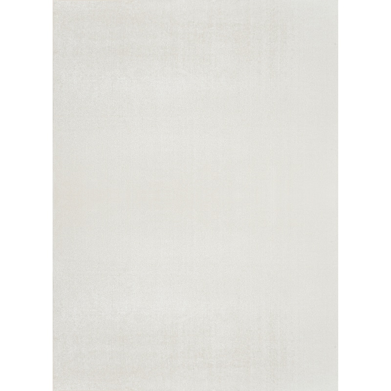 JONATHAN Y Fawning Classic Solid Low-Pile Machine-Washable Terra Area Rug - 3 X 5 - Cream