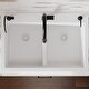 preview thumbnail 49 of 53, Karran Top Mount Double Equal Bowl Quartz Kitchen Sink - 33" x 22" x 9" - 33" x 22" x 9"