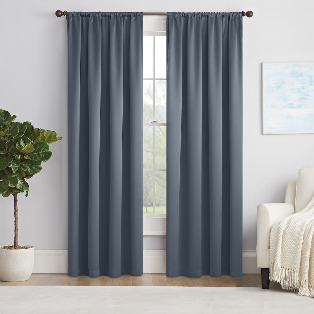 Eclipse Solid Thermapanel Room Darkening Rod Pocket Curtain Panel