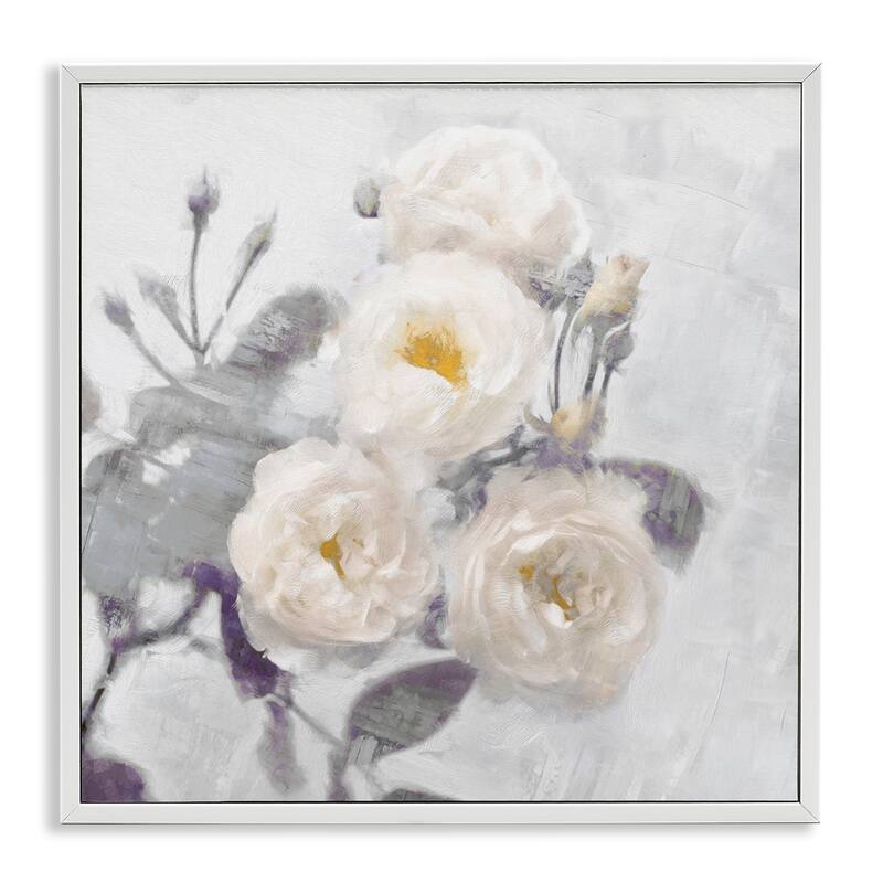 Stupell Bundle of White Blooms Framed Giclee Art Design By Emily Ford - 12 x 12 - White