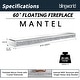 preview thumbnail 12 of 10, Mirrored Floating Shelf with Crushed Diamond