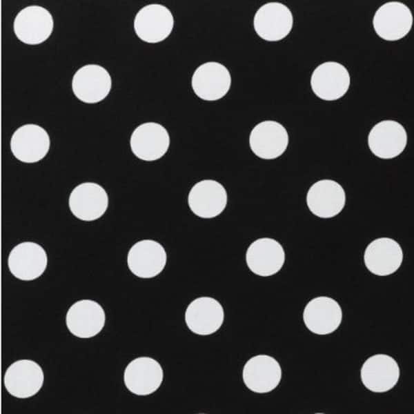 Outdoor Patio Furniture Chaise Lounge Cushion Black White Polka Dot Overstock 16618488