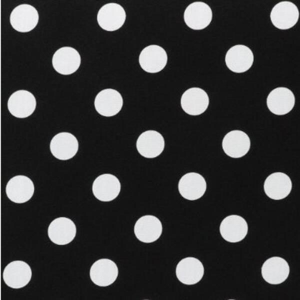 Shop Black Friday Deals On Outdoor Patio Furniture Mid Back Chair Cushion Black White Polka Dot Overstock 16614118