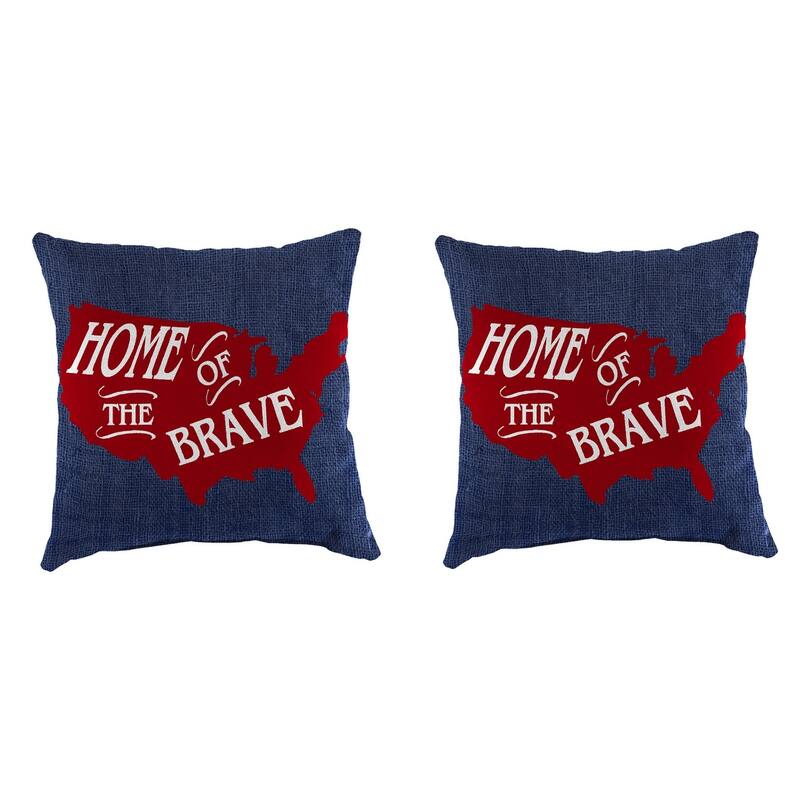 16" x 16" Outdoor Throw Pillow - Set of 2 - 16'' L x 16'' W x 4'' H