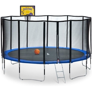 Exacme 400LB Weight Limit 15FT Big Trampoline Outdoor with Enclosure Ladder for Kids