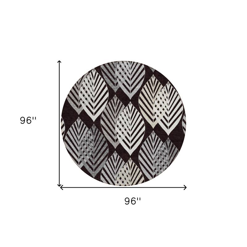 HomeRoots Floral Transitional Rectangle Outdoor Rug